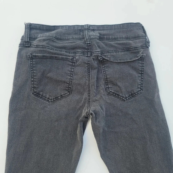 SO Women's Juniors 7 Jeans Gray Light Wash Denim Stretch Mid-Rise Cotton Blend - Picture 6 of 10